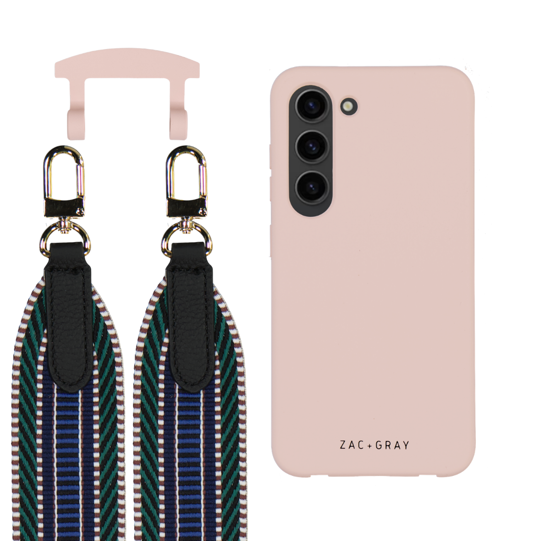 Samsung S23 Plus ROSÉ PINK CASE + PATTERNED STRAP