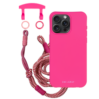 iPhone 11 HOT PINK CASE + KNOTTED CORD