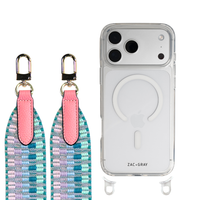 iPhone 17 CRYSTAL CLEAR TRANSPARENT CASE + PATTERNED STRAP