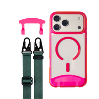 HOT PINK TRANSPARENT CASE + STRAP
