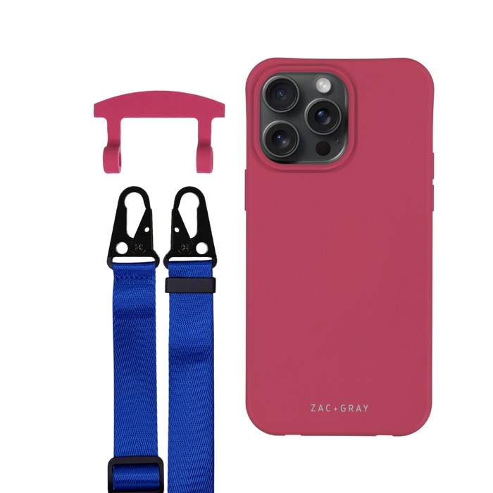 iPhone 15 Pro Max RASPBERRY RED CASE + STRAP