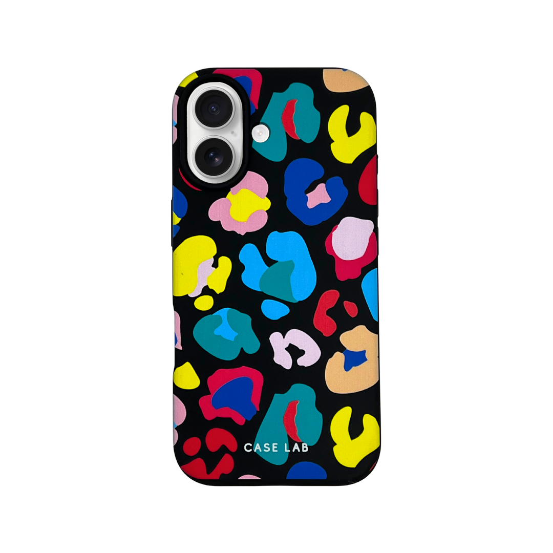 MIDNIGHT BLACK MULTI LEOPARD PHONE CASE