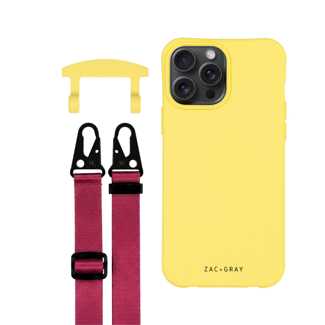 iPhone 6 / 6s / 7 / 8 / SE (2020 & 2022) SUNSHINE YELLOW CASE + STRAP