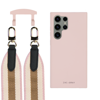 Samsung S25 Ultra ROSÉ PINK CASE + PATTERNED STRAP