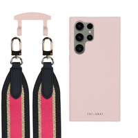 Samsung S25 Ultra ROSÉ PINK CASE + PATTERNED STRAP