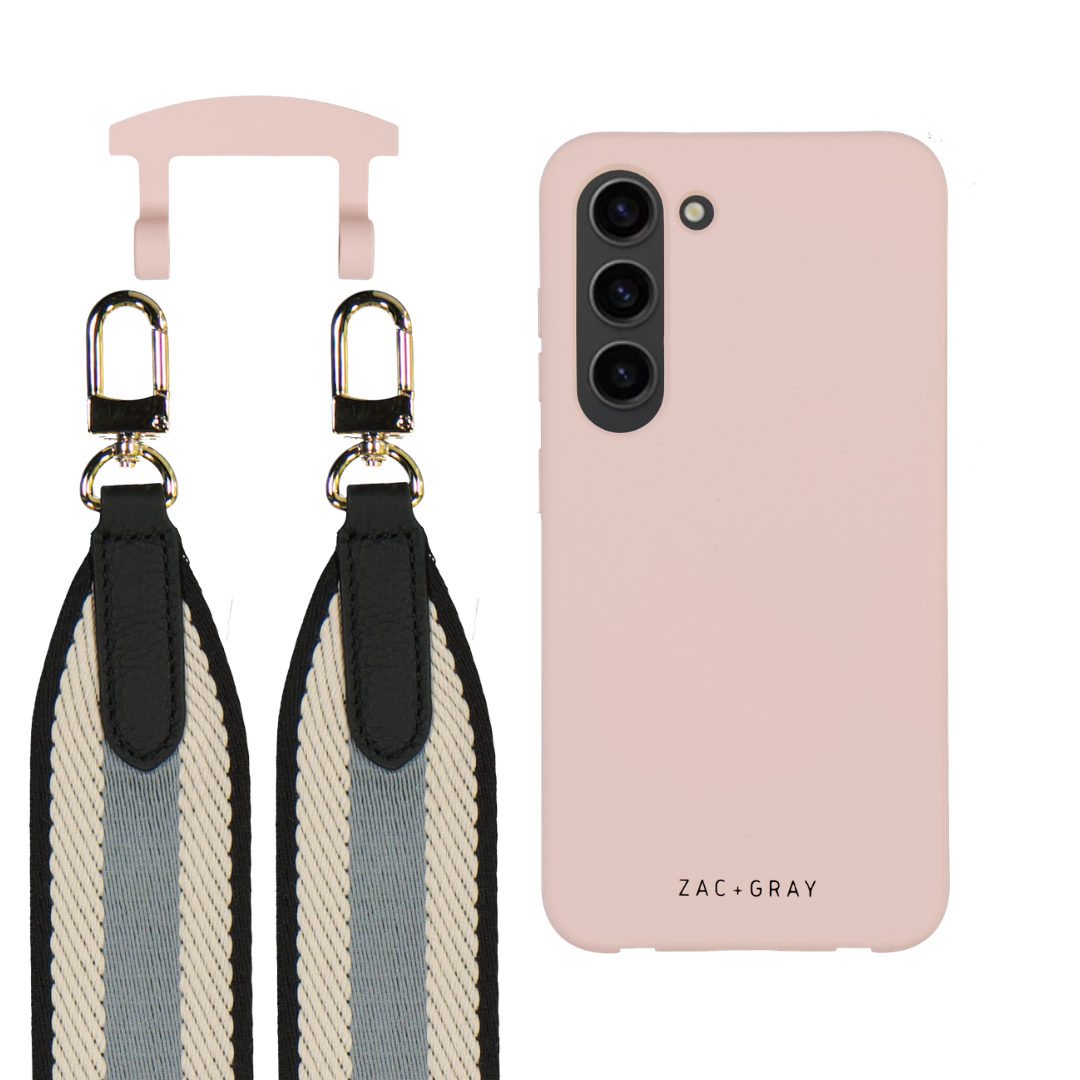 Samsung S23 Plus ROSÉ PINK CASE + PATTERNED STRAP