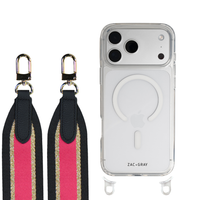 iPhone 17 CRYSTAL CLEAR TRANSPARENT CASE + PATTERNED STRAP