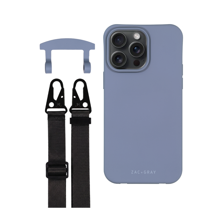 iPhone 15 Pro Max BLUE FOG CASE + STRAP