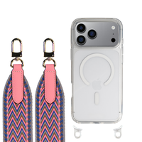 iPhone 17 Pro CRYSTAL CLEAR TRANSPARENT CASE + PATTERNED STRAP