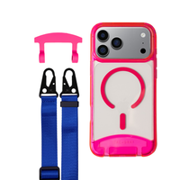 iPhone 17 Pro HOT PINK TRANSPARENT CASE + STRAP