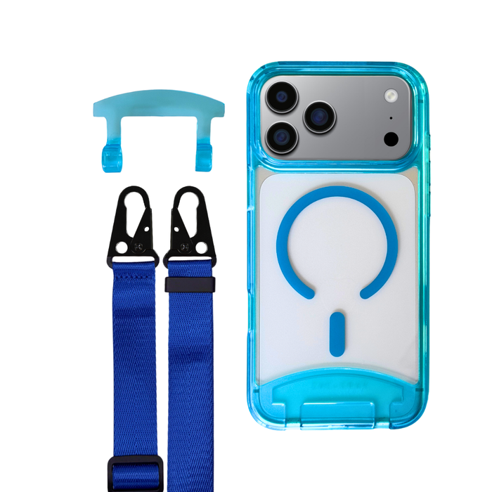 iPhone 17 Pro AQUAMARINE TRANSPARENT CASE + STRAP