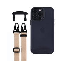 iPhone 12 Pro Max FROSTED MIDNIGHT BLACK CASE + STRAP