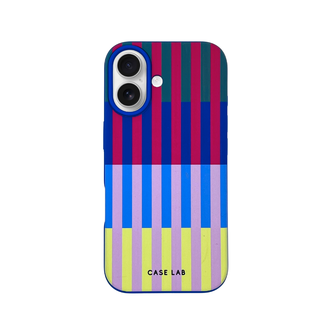 MARINE BLUE MULTI STRIPE PHONE CASE