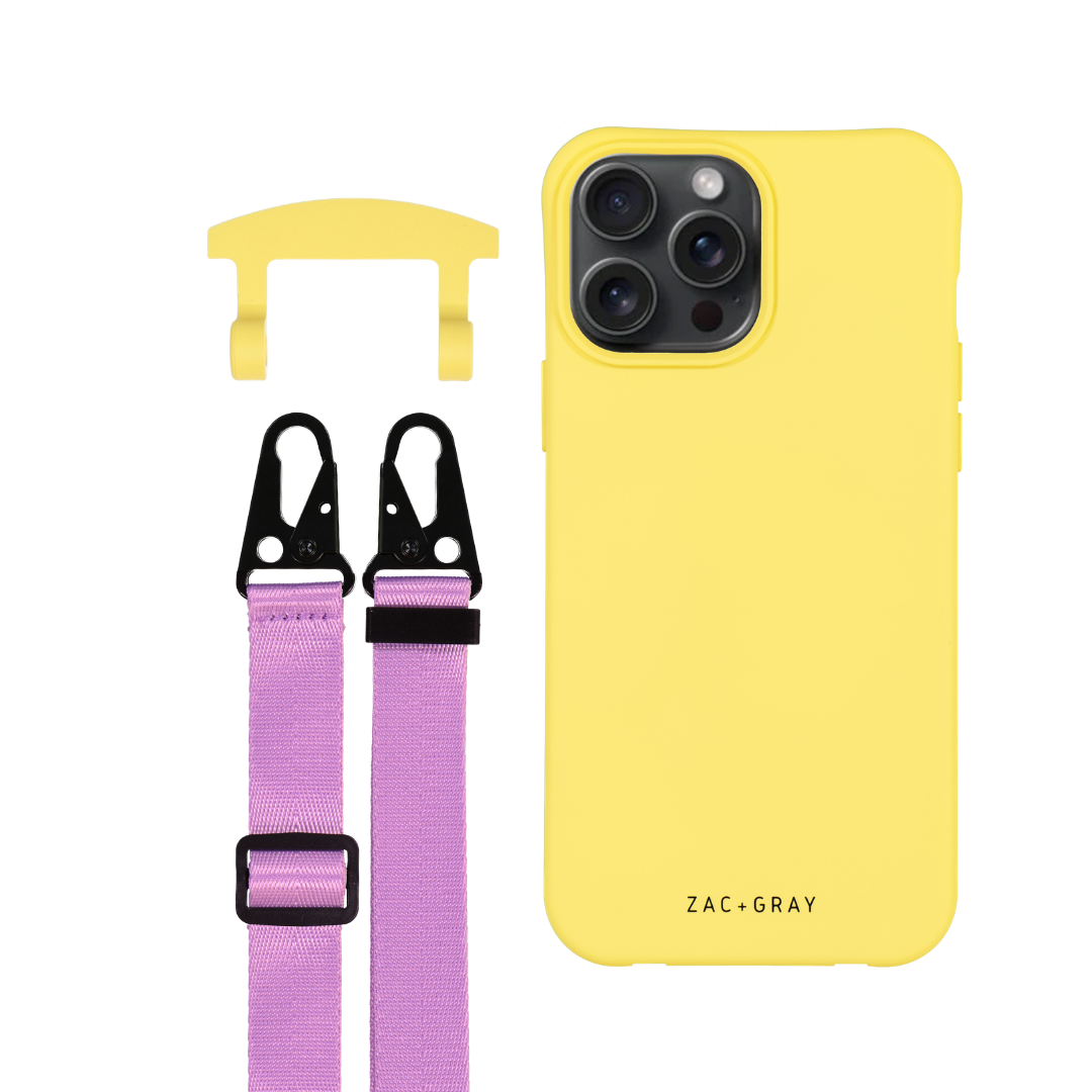 iPhone 6 / 6s / 7 / 8 / SE (2020 & 2022) SUNSHINE YELLOW CASE + STRAP