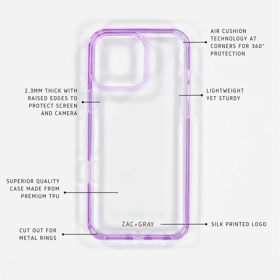 LAVENDER TRANSPARENT CASE – Zac+Gray