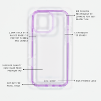 PURPLE TRANSPARENT CASE