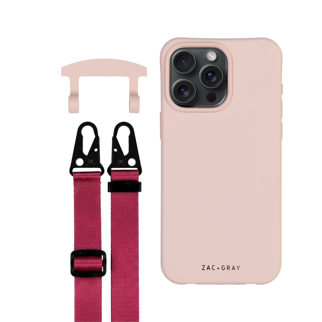 iPhone 6 Plus / 6s Plus / 7 Plus / 8 Plus ROSÉ PINK CASE + STRAP