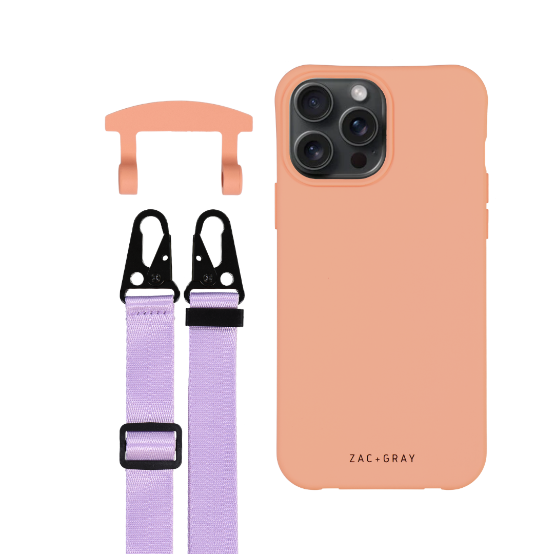 iPhone 6 / 6s / 7 / 8 / SE (2020 & 2022) SUNSET CORAL CASE + STRAP