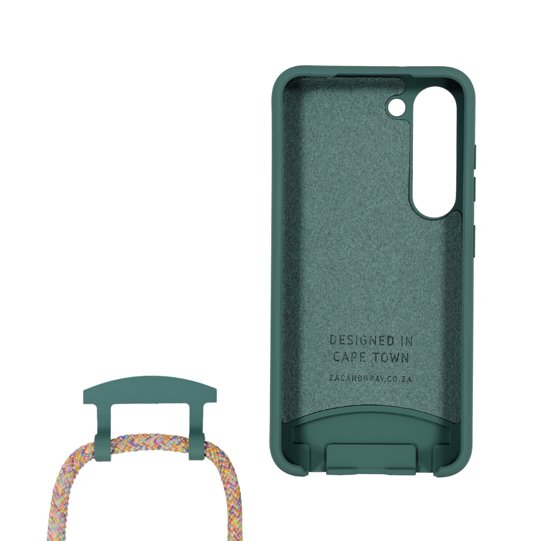 Samsung S21 FE TIDAL TEAL CASE + RAINBOW CORD