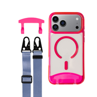 iPhone 17 Pro HOT PINK TRANSPARENT CASE + STRAP