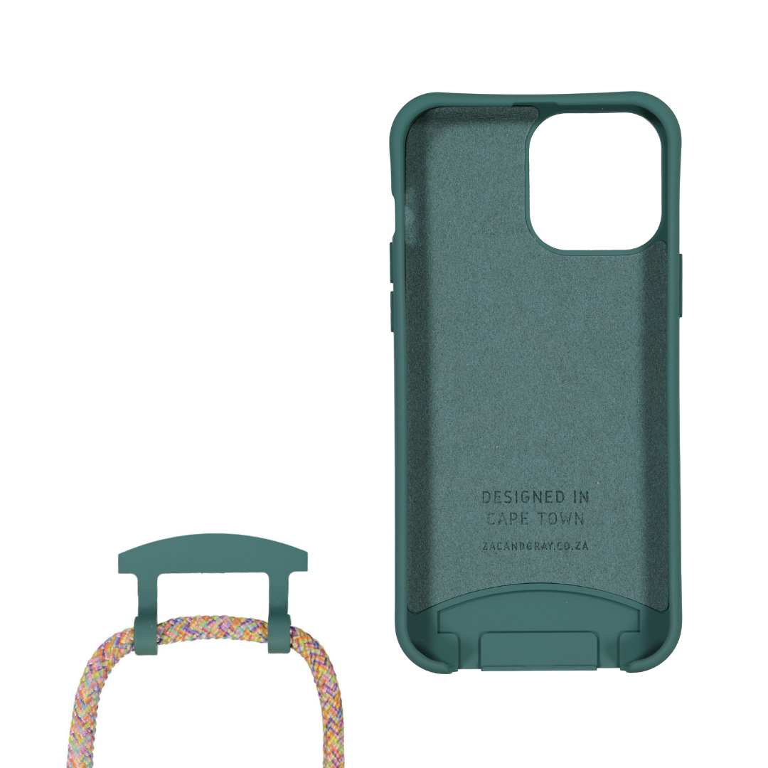 iPhone XS Max TIDAL TEAL CASE + RAINBOW CORD