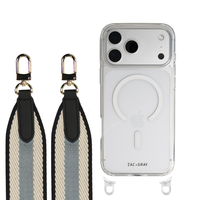 iPhone 17 CRYSTAL CLEAR TRANSPARENT CASE + PATTERNED STRAP