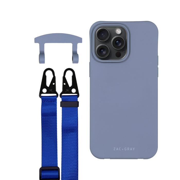 iPhone 15 Pro Max BLUE FOG CASE + STRAP