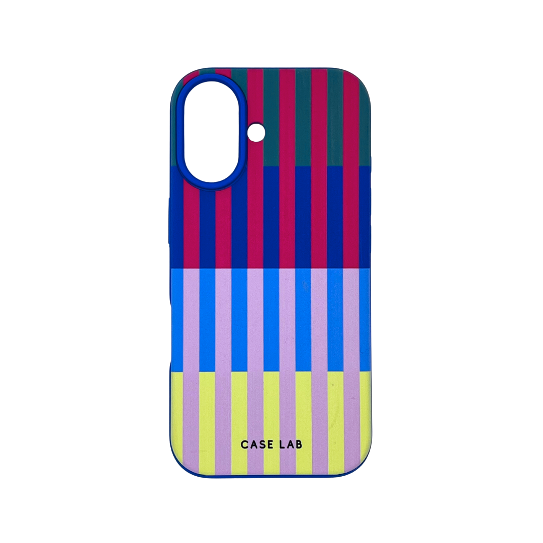 MARINE BLUE MULTI STRIPE PHONE CASE