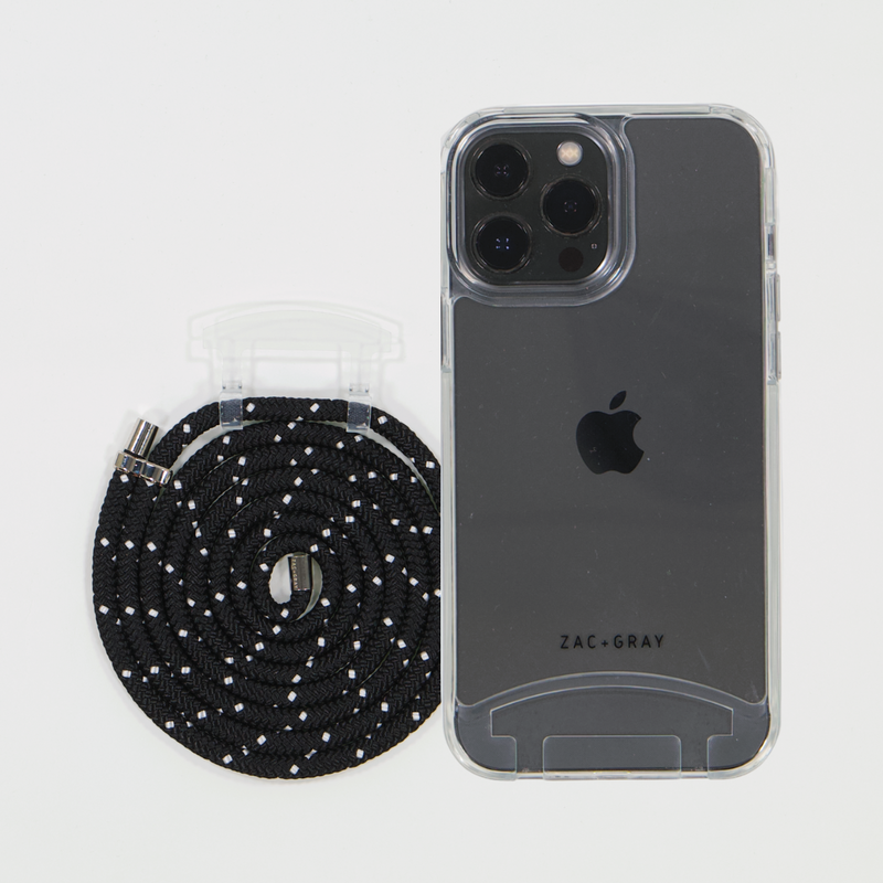 iPhone 12 and iPhone 12 Pro TRANSPARENT CASE + MIDNIGHT SKY CORD