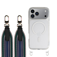 iPhone 17 Pro CRYSTAL CLEAR TRANSPARENT CASE + PATTERNED STRAP