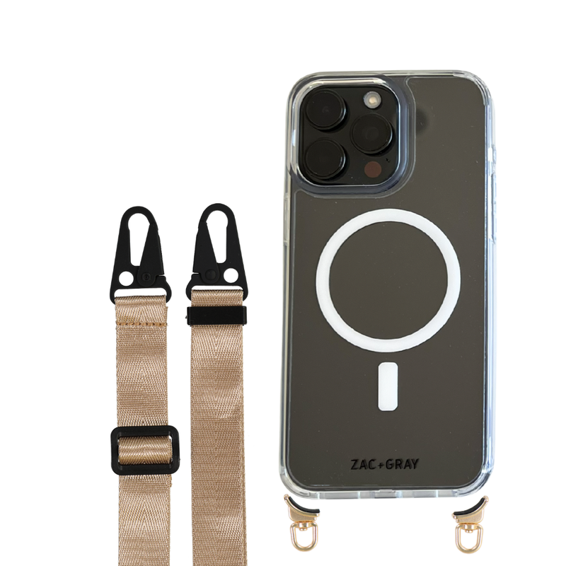 CRYSTAL CLEAR TRANSPARENT CASE WITH STRAP - MAGSAFE