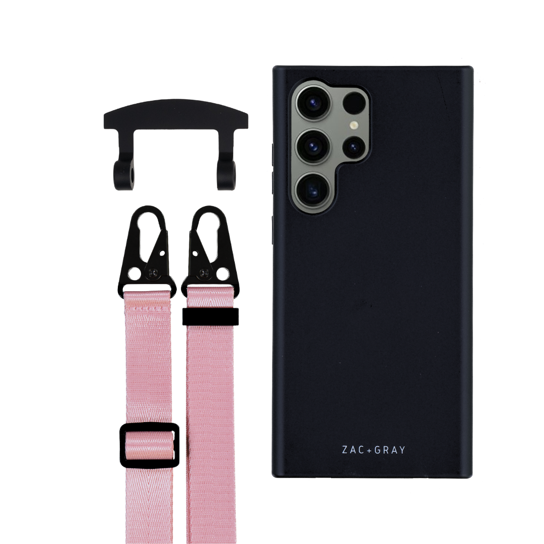 Samsung S25 Ultra MIDNIGHT BLACK CASE + STRAP