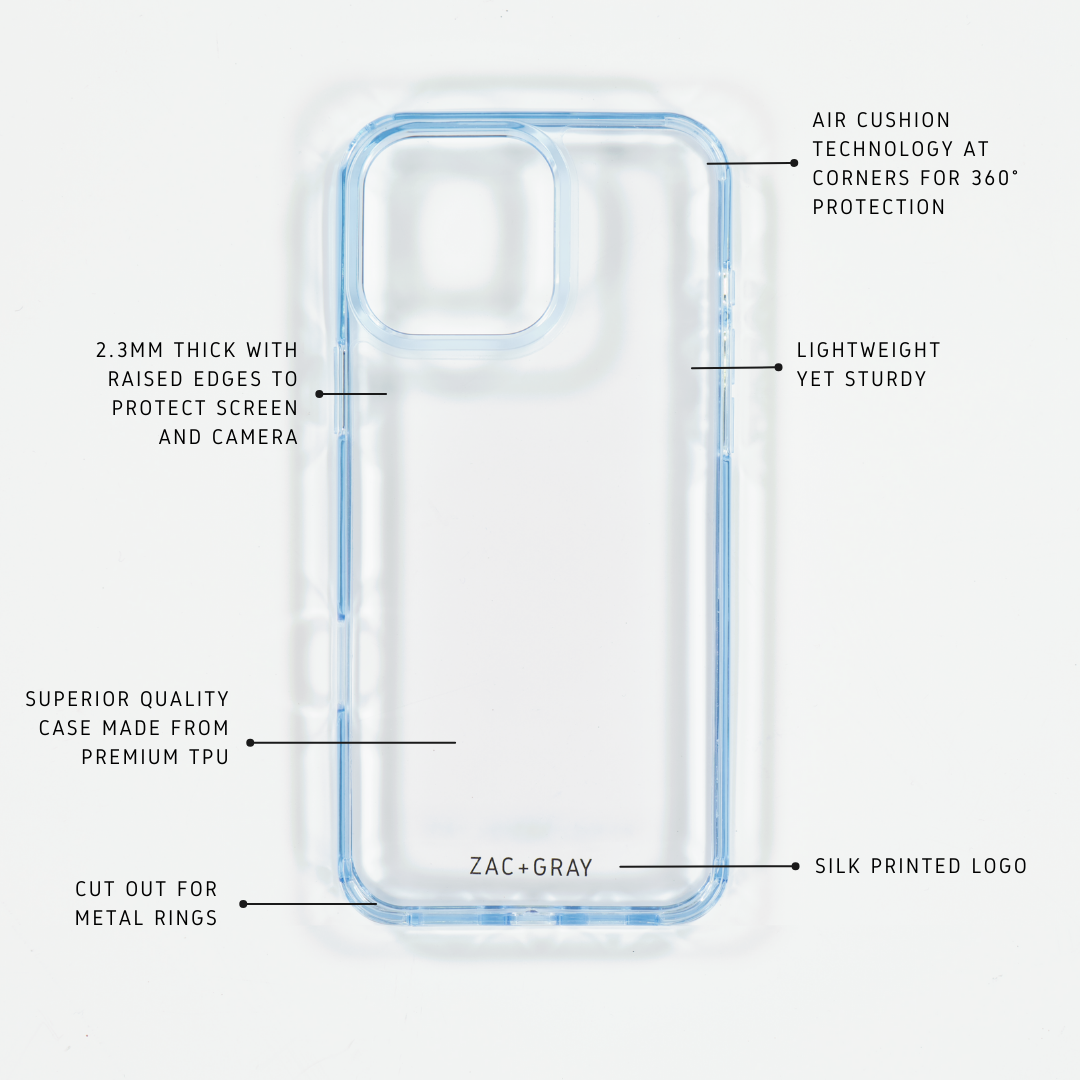 BLUE TRANSPARENT CASE