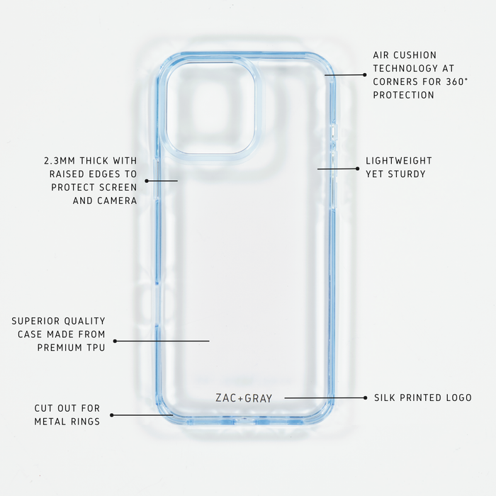 BLUE TRANSPARENT CASE