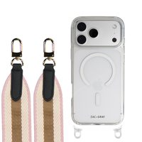 iPhone 17 CRYSTAL CLEAR TRANSPARENT CASE + PATTERNED STRAP
