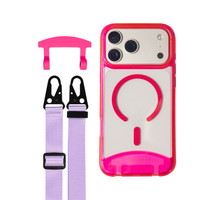 HOT PINK TRANSPARENT CASE + STRAP