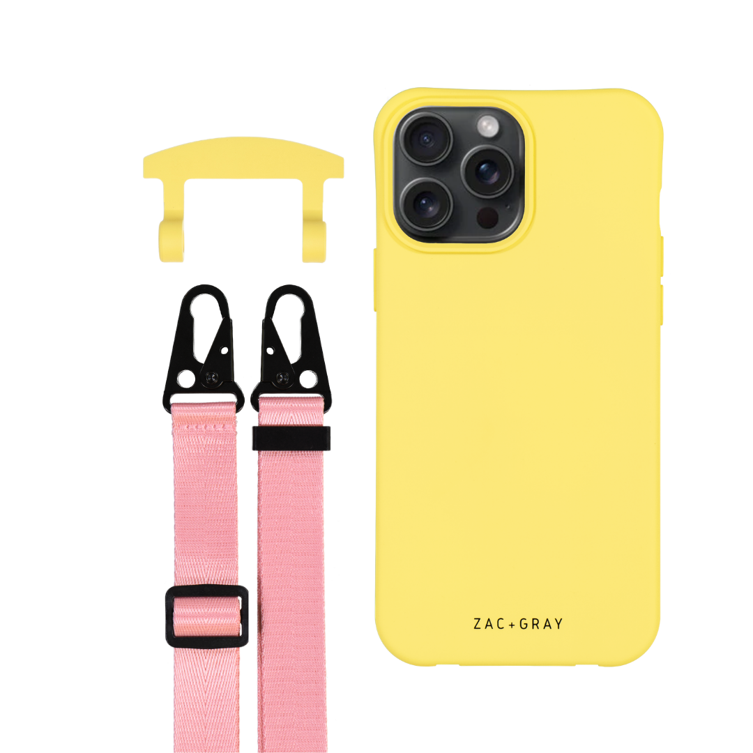 iPhone 6 / 6s / 7 / 8 / SE (2020 & 2022) SUNSHINE YELLOW CASE + STRAP