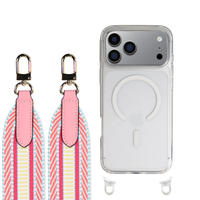 iPhone 17 Pro CRYSTAL CLEAR TRANSPARENT CASE + PATTERNED STRAP