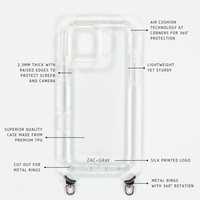 CRYSTAL CLEAR TRANSPARENT CASE WITH STRAP