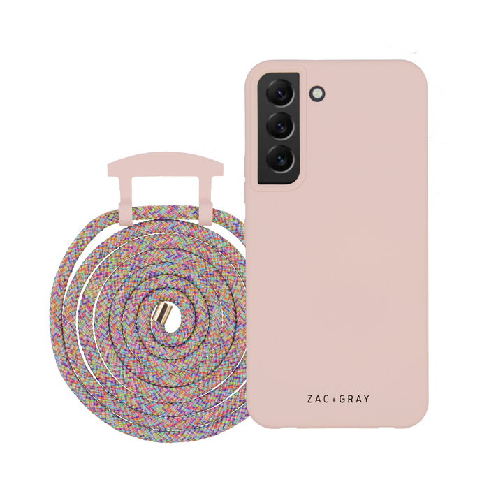 Samsung S21 Plus ROSÉ PINK CASE + RAINBOW CORD