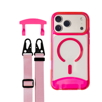HOT PINK TRANSPARENT CASE + STRAP