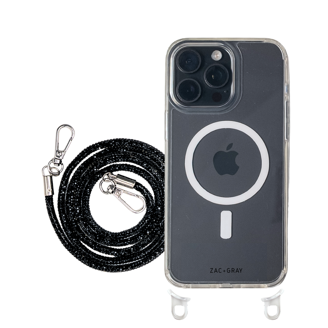 iPhone 15 Pro CRYSTAL CLEAR TRANSPARENT CASE + CRYSTAL CORD