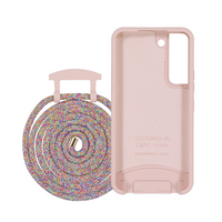 Samsung S21 ROSÉ PINK CASE + RAINBOW CORD