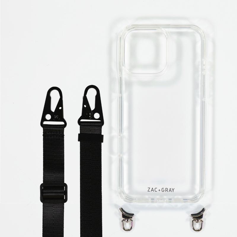 CRYSTAL CLEAR TRANSPARENT CASE WITH STRAP