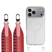 iPhone 17 Pro CRYSTAL CLEAR TRANSPARENT CASE + PATTERNED STRAP