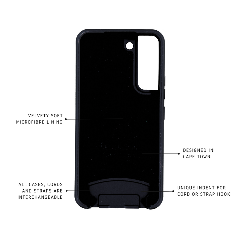 Samsung S22 MIDNIGHT BLACK CASE + MIDNIGHT SKY CORD