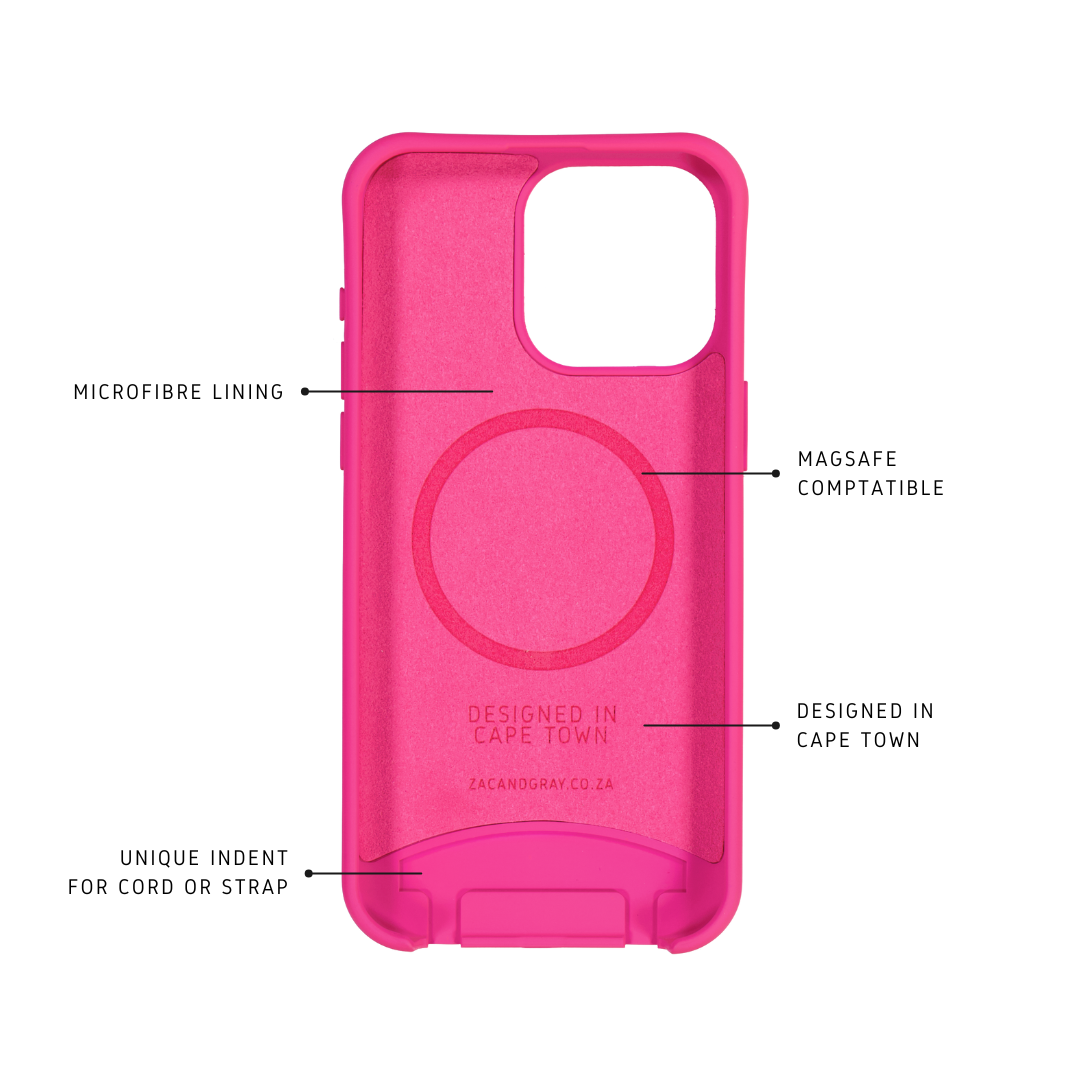 iPhone 16 Pro HOT PINK CASE + CORD - MAGSAFE