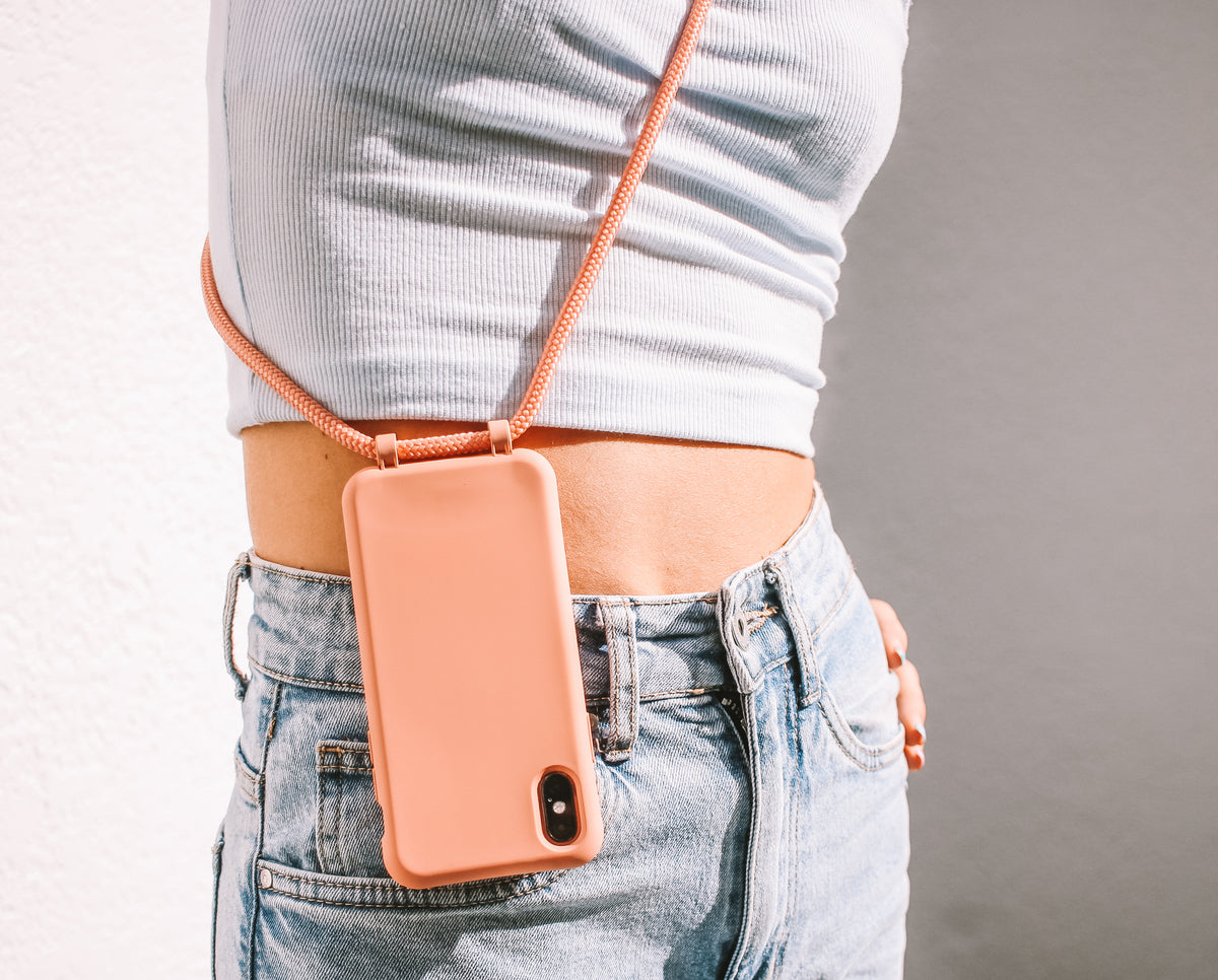 iPhone XR SUNSET CORAL CASE + SUNSET CORAL CORD