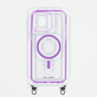 LAVENDER TRANSPARENT CASE WITH STRAP - MAGSAFE