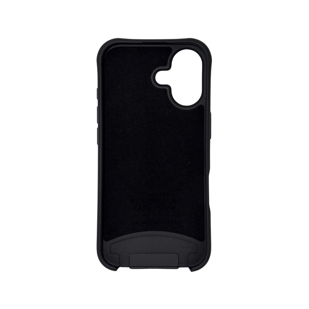 iPhone 17 MIDNIGHT BLACK CASE + PATTERNED STRAP